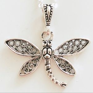 925 Silver Dragonfly Necklace
